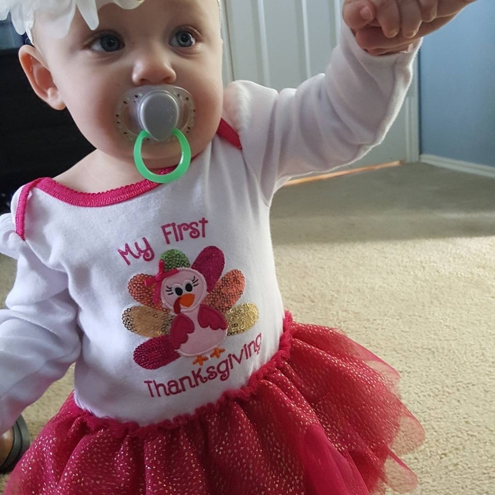 My 1st Thanksgiving baby girl outfit
